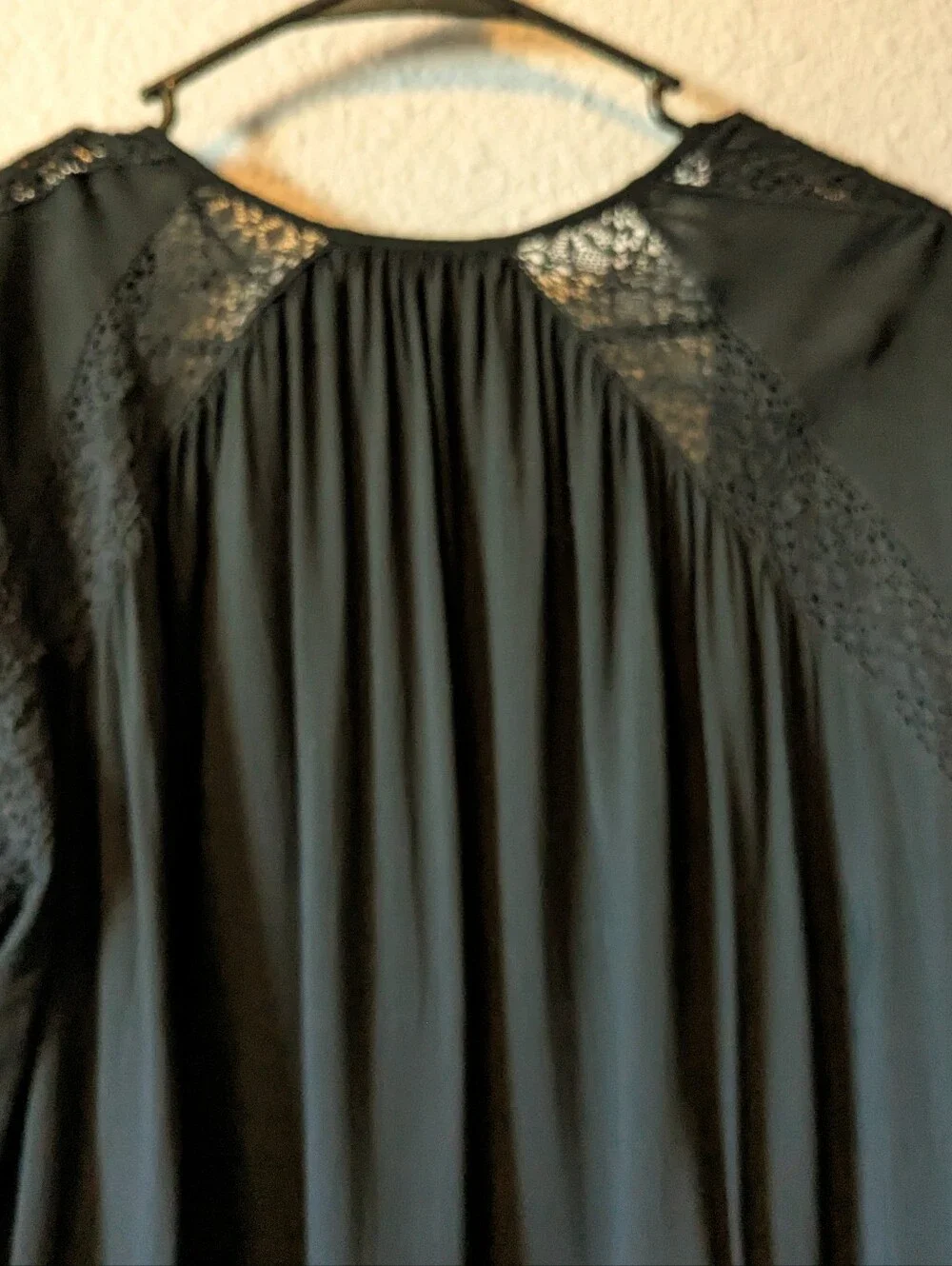 Express Black Beaded Fringe Kimono  Coverup Jacket Top Sz S